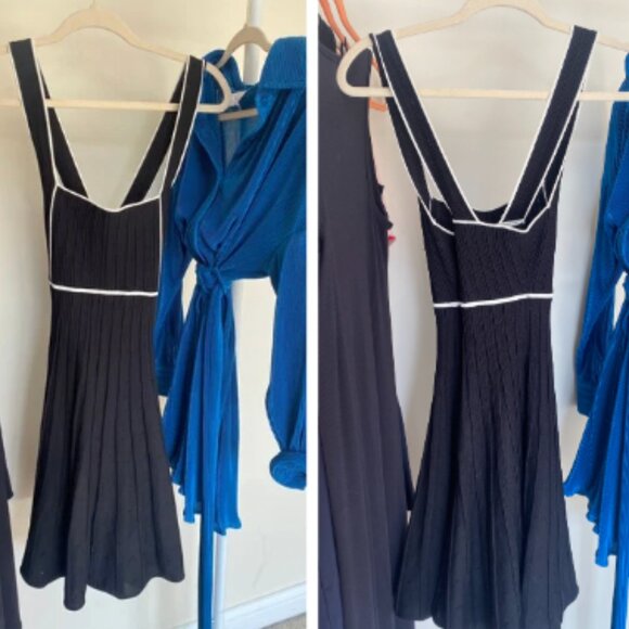 Anthropologie Square-Neck Pleated Dress - Picture 3 of 3